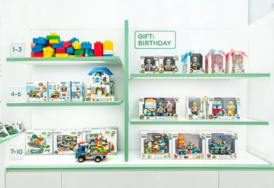 Knex recipient play stage display